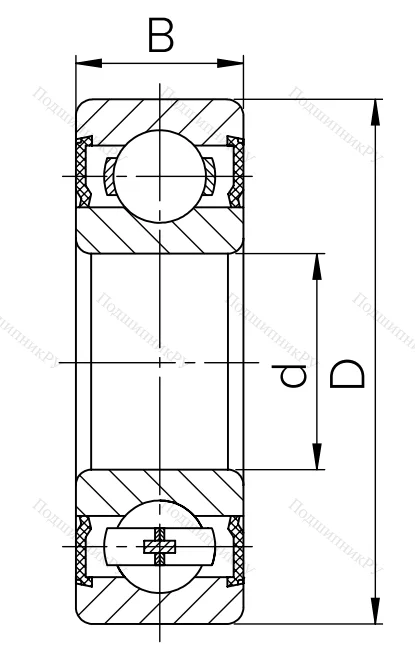 Миниатюрный шариковый подшипник 180023 T (623 2RST) 494NZJCRNG в Химках