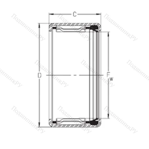 Подшипник игольчатый радиальный SCE 45P