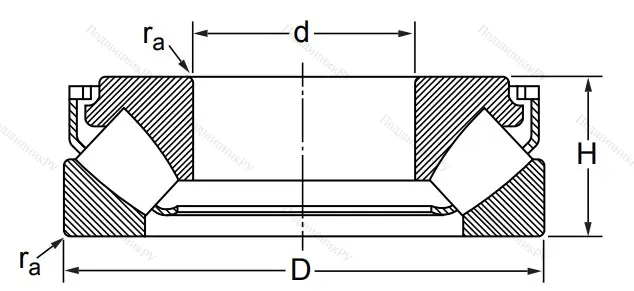 Упорный роликовый подшипник 29418 M (9039418 Л ГОСТ)