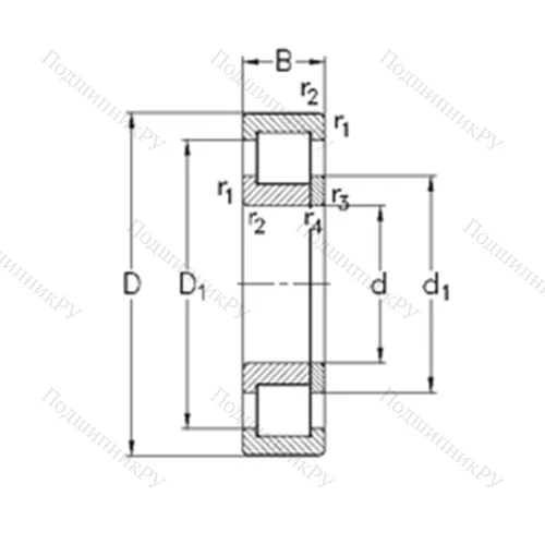 Подшипник роликовый радиальный NUP 2222-E-MPA