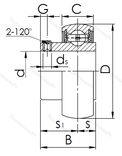 Корпусный подшипник SB 205 в Химках