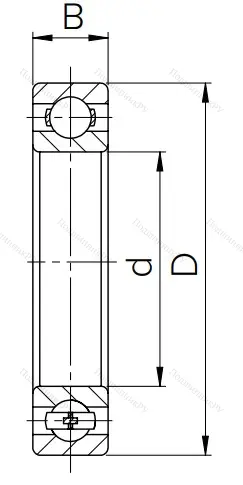 Шариковый однорядный подшипник 128 (6028)