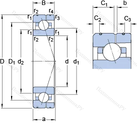 Подшипник 7009 CE/HCP 4AL