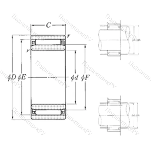 Подшипник игольчатый радиальный NAO-6?17?10T 2