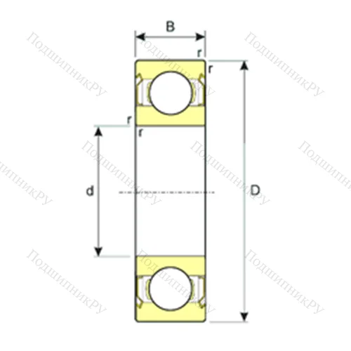 Подшипник шариковый радиальный 688ZZ от производителя  ISB Подшипник шариковый радиальный 688ZZ от производителя  ISB