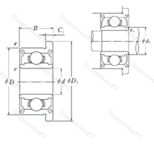 Подшипник шариковый радиальный F 685ZZ от производителя  NSK Подшипник шариковый радиальный F 685ZZ от производителя  NSK