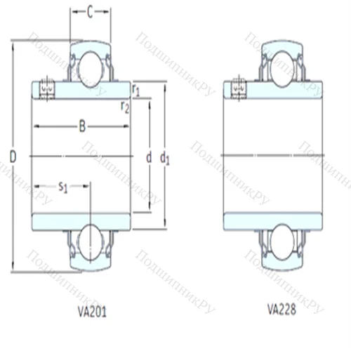 Подшипник шариковый радиальный YAR 215-2FW/VA 228