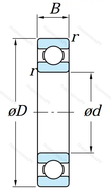 Однорядный шариковый подшипник
