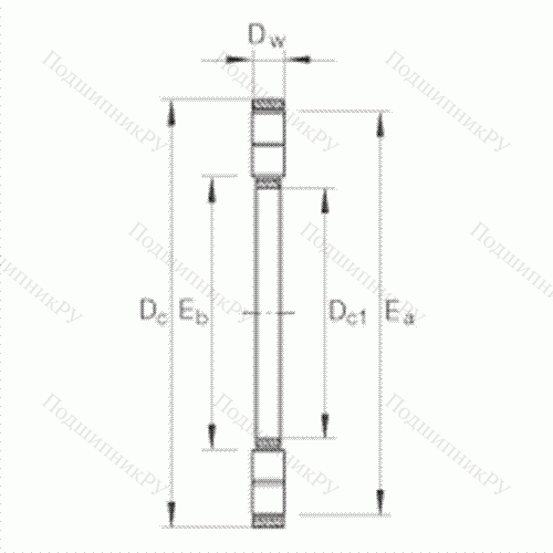 Подшипник роликовый упорный K 89414-TV от производителя  INA Подшипник роликовый упорный K 89414-TV от производителя  INA