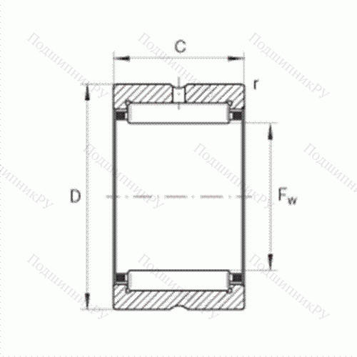 Подшипник роликовый игольчатый NK 16/16
