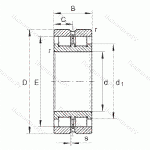 Подшипник роликовый радиальный SL 024926 от производителя  INA Подшипник роликовый радиальный SL 024926 от производителя  INA