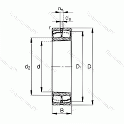 Подшипник роликовый самоустанавливающийся для машин с колебательным механизмом 22344-E 1-K-JPA-T 41A от производителя  FAG Подшипник роликовый самоустанавливающийся для машин с колебательным механизмом 22344-E 1-K-JPA-T 41A от производителя  FAG