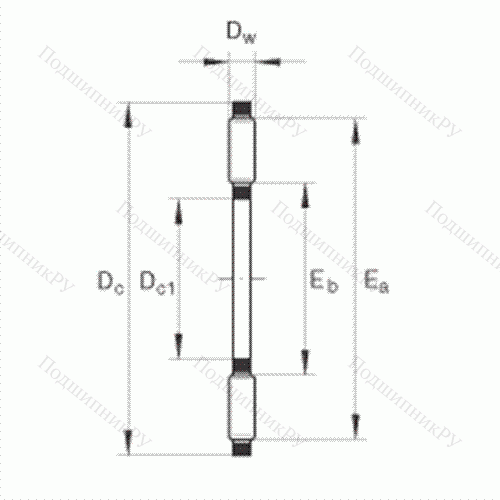 Подшипник роликовый упорный игольчатый AXK 3047 от производителя  INA Подшипник роликовый упорный игольчатый AXK 3047 от производителя  INA