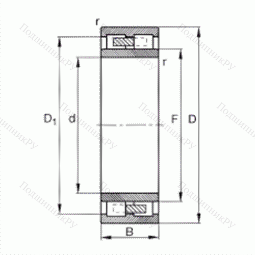 Подшипник роликовый радиальный NNU 4128-M от производителя  FAG Подшипник роликовый радиальный NNU 4128-M от производителя  FAG