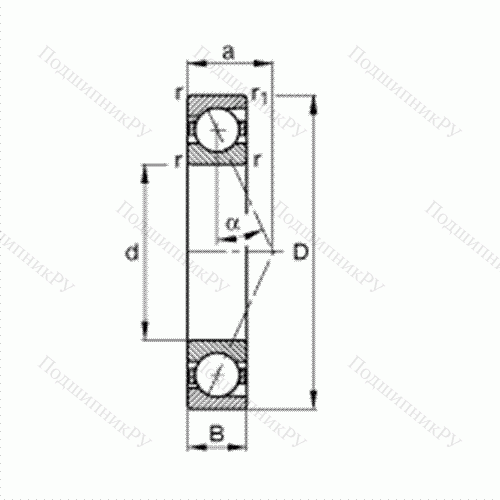 Подшипник шпиндельный B 7200-E-T-P 4S от производителя  FAG Подшипник шпиндельный B 7200-E-T-P 4S от производителя  FAG