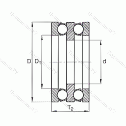 Подшипник шариковый упорный 1908