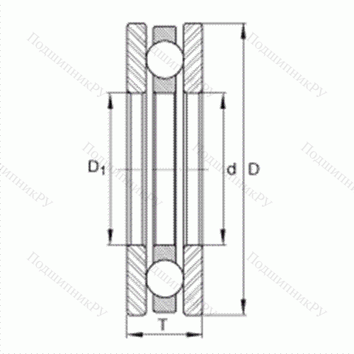 Подшипник шариковый упорный 4448