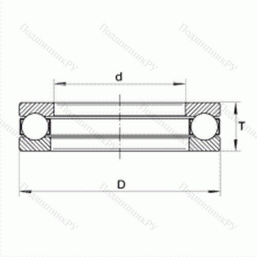 Подшипник шариковый упорный XW 3-1/2