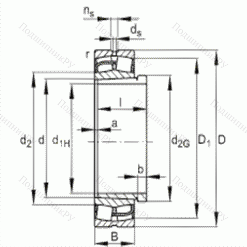 Подшипник роликовый самоустанавливающийся 24164-E 1-K 30 + AH 24164-H от производителя  FAG Подшипник роликовый самоустанавливающийся 24164-E 1-K 30 + AH 24164-H от производителя  FAG
