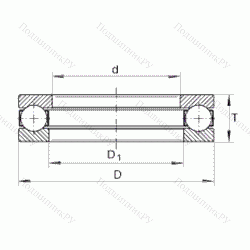 Подшипник шариковый упорный 1009