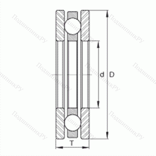 Подшипник шариковый упорный 2097
