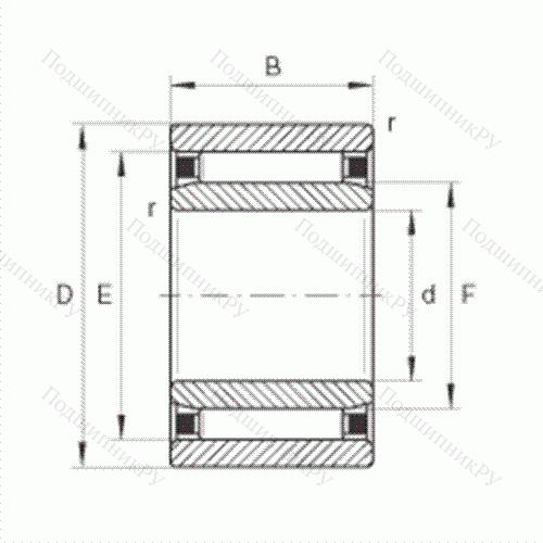 Подшипник роликовый игольчатый NAO 9X 22X 12-TV