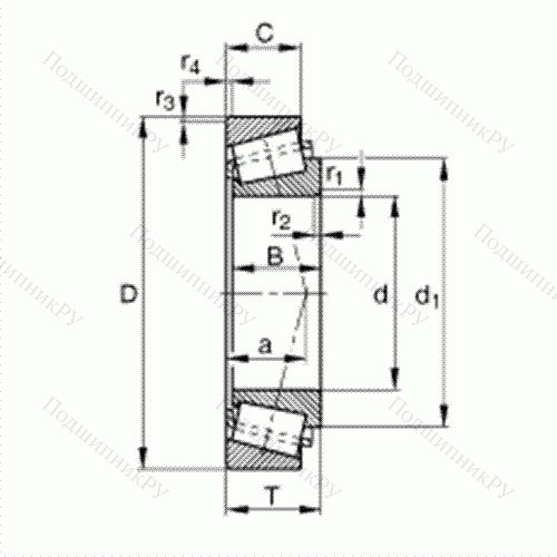Подшипник роликовый конический 32317-B от производителя  FAG Подшипник роликовый конический 32317-B от производителя  FAG