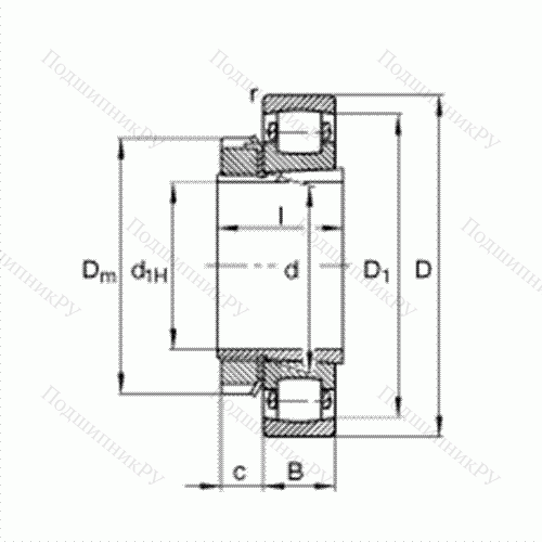 Подшипник роликовый однорядный сферический 20208-K-TVP-C 3 + H 208 от производителя  FAG Подшипник роликовый однорядный сферический 20208-K-TVP-C 3 + H 208 от производителя  FAG
