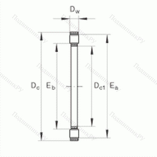 Подшипник роликовый упорный K 81103-TV от производителя  INA Подшипник роликовый упорный K 81103-TV от производителя  INA