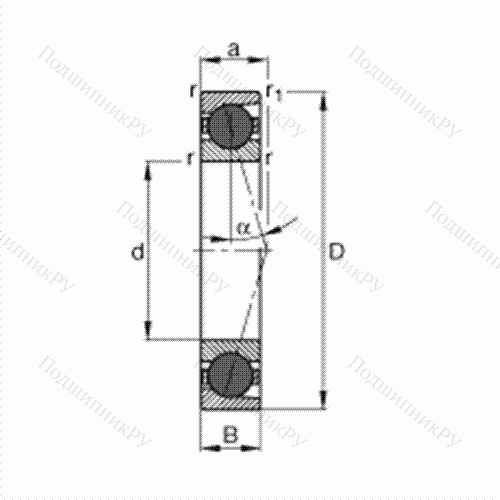 Подшипник шпиндельный HCB 7218-C-T-P 4S от производителя  FAG